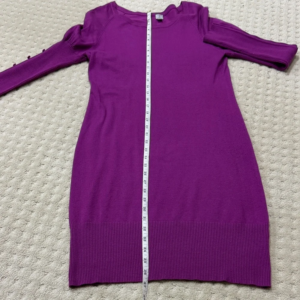 Tristan Fuchsia Long Sleeve Dress, Medium - Picture 8 of 10